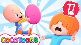 Ten eggs in a bed 🥚🎵 and more nursery rhymes for kids from Cleo and Cuquin 🍪 Cocotoons [upl. by Nytsirk]