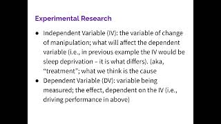 NCE Test Prep IV and DV [upl. by Urissa]