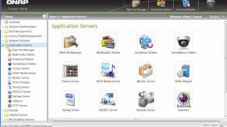 QNAP 219P II Administration Interface [upl. by Yrruc]