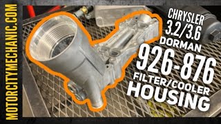 Dorman 926876 Aluminum Chrysler 3236 Oil Filter and Cooler Housing Upgrade [upl. by Yrrah132]