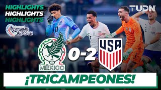 Resumen y goles  México 02 Estados Unidos  CONCACAF Nations League 2024  Final  TUDN [upl. by Genny965]