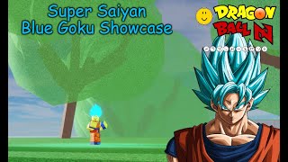 SSJB Super Saiyan Blue Showcase DBN  Dragon Ball N BETA [upl. by Enneyehs]