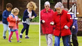 The Kids amp Old People Compete In An Exciting Sports Day  Old Peoples Home For 4 Year Olds [upl. by Alleacim]