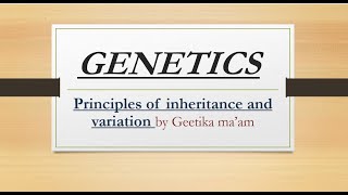 CH 4 Principles of Inheritance and Variation Part 3 [upl. by Arocal]