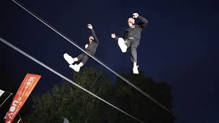 Duo acrobatic Slackline Show  Slackline Events [upl. by Markland]