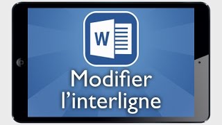 Tutoriel Word iPad  Modifier linterligne [upl. by Akehsyt730]