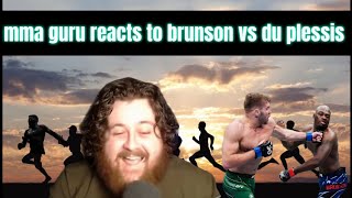 mma guru reacts to brunson vs du plessis [upl. by Danyelle]