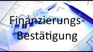 Die Finanzierungsbestätigung beim Immobilienkauf  von Herbert Herrmann HHImmobilien [upl. by Neslund]