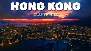 Enchanting Hong Kong in 4K Drone View  Relaxing Piano Ambience 🎹 [upl. by Kelwen]