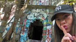 Outdoor ASMR 🏚️ Walkthrough Tour of Haunted Buildings 👻 Whispering Tapping Tracing Scratching [upl. by Abocaj]