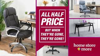 From 2609  New this week  ALL Home Office Desks amp Chairs are now ALL HALF PRICE [upl. by Sib]