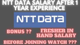 NTT data salary experienceNTT data salary fresher structureNTT data as a fresher join [upl. by New]