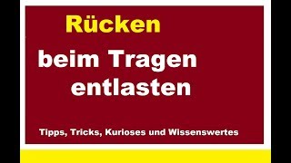 Unterer Rücken beim schwer Tragen entlasten  Rückenschmerzen beheben Übungen  Richtig heben [upl. by Nidnerb83]