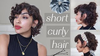 How to style short curly hair [upl. by Eeresed]