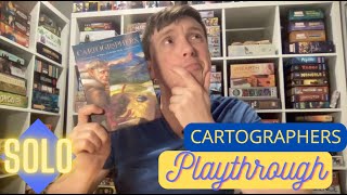 Cartographers Solo Play through [upl. by Enyawud]