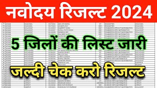 Jnv Class 6 Result 2024  Navodaya vidyalaya class 6 result 2024  jnv result 2024 class 6 [upl. by Lorsung713]