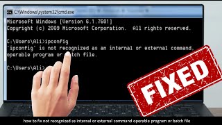 how to fix not recognized as internal or external command operable program or batch file windows 10 [upl. by Umeko]