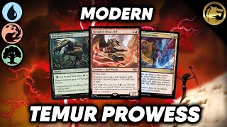 💧🔥🌳 1 TURN KILL Temur Prowess  MTG Modern Deck [upl. by Nneb776]