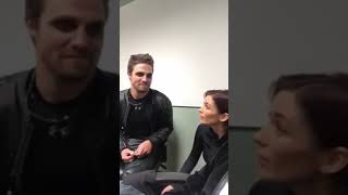 Caity Lotz Chyler Leigh and Stephen Amell livestream Part 2 [upl. by Colinson489]