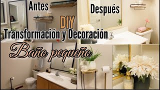 Decoración BAÑO PEQUEÑO PRIMAVERA 🌸 Transformacion y decoración baño peq  Rent Friendly Bathroom [upl. by Aecila343]