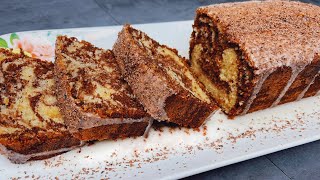 Moist Fluffy MARBLE CAKE  Simple and Delicious recipe [upl. by Greenwell]