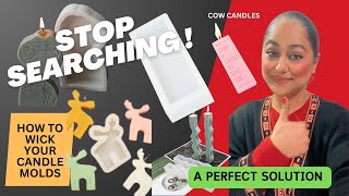 How to secure candle WICK in SILICON MOLDS  Candle making  Beginners guide  Candle tips  DIY [upl. by Selinski]