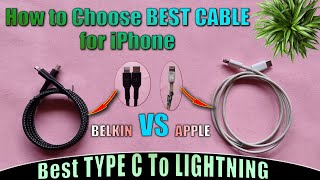 How To choose Best MFI Certified Lightning Cable  Belkin vs Apple Type C to Lightning Cable [upl. by Yecal]