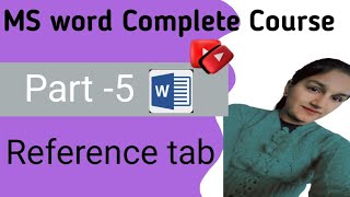 MS word reference tab  how to use reference tab in ms word  Reference tab in details [upl. by Standing288]