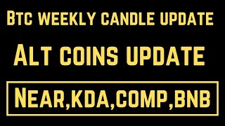 Btc weekly candle update  alt coin update  kda Bnb nearcomp update cryptocurrencytamil [upl. by Blatt584]