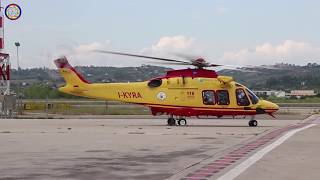 Departure AW169 HEMS IKYRA quotGRIFO69quot  Pescara airport LIBPPSR [upl. by Esinej]