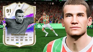 EA made 91 Future Stars Icon Shevchenko actually USABLE 😲 [upl. by Anitnauq]