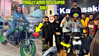 Bike reveal  Finally Amin ne le super Bike  Maine li first Ride  Kawasaki z900 aminbhatvlogs [upl. by Phylys]