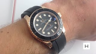 Rolex Oyster Perpetual YachtMaster 116655 Rose Gold Luxury Watch Review [upl. by Lavona]