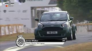 V8 Powered Aston Martin Cygnet Nearly Does A Backflip At Goodwood Hill Climb [upl. by Mccreery]