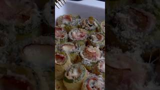 Zucchini MozzarellaSchinkenRöllchen Sehr lecker 😋😋😋 [upl. by Rains]