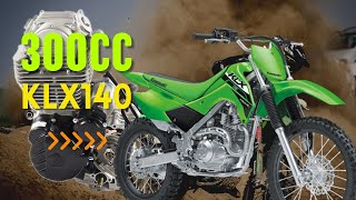 300cc engine swap into KLX140 Part 1 [upl. by Eelyab]