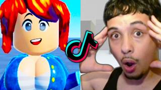 REACTING to CRINGE ROBLOX TIKTOK TRENDS [upl. by Ailbert]