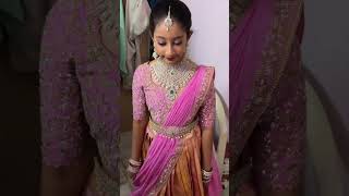 Halfsaree ceremony function traditional designee lehenga9840027420Saiorganicandfooditems [upl. by Ailehc340]