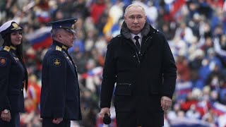 Migliaia di patrioti russi per Putin allo stadio Lushniki [upl. by Mozart]