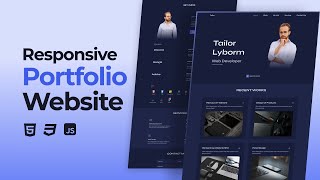 Responsive Portfolio Website Using HTML CSS And JavaScript [upl. by Eiresed]