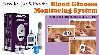 Whats Glucometer घर पर शुगर कैसे टेस्ट करें AGARO Blood Glucose Monitoring System [upl. by Gusti897]