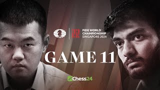 GUKESH vs DING FIDE WORLD CHAMPIONSHIP 2024 Game 11  Can Gukesh Break Dings Defence [upl. by Bogoch379]