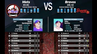 Super Mega Baseball 3 Franchise  Atlanta Braves  Game 2 vs New York Mets Ep 149 [upl. by Adnohsad]