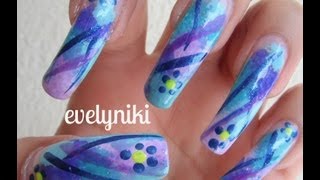 DISEÑO DE UÑAS JASPEADO NAIL ART ♥ [upl. by Htinnek669]