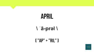 How To Pronounce April  Meaning  Pronunciation [upl. by Eelak]