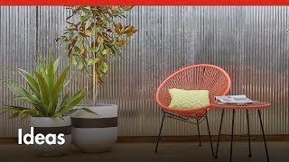 DIY Corrugated Iron Feature Wall  DIY At Bunnings [upl. by Ynnor911]