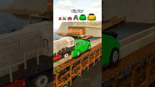 Big And Small Cars vs Train on Bridge  Teardown shorts [upl. by Hew]