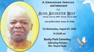 Live stream of Graveside funeral service for Elvis Sylvester Best [upl. by Hnah]