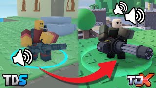 TDX But Sounds Are Replaced With TDS Sounds  Tower Defense X RobloxTower Defense Simulator Roblox [upl. by Oguh]