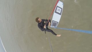 2017 North Kiteboarding Jaime Textreme first session testing AMAZING board for freeride [upl. by Friedrich]